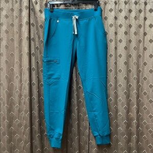 Figs Women's Teal Jogger Scrubs Pants